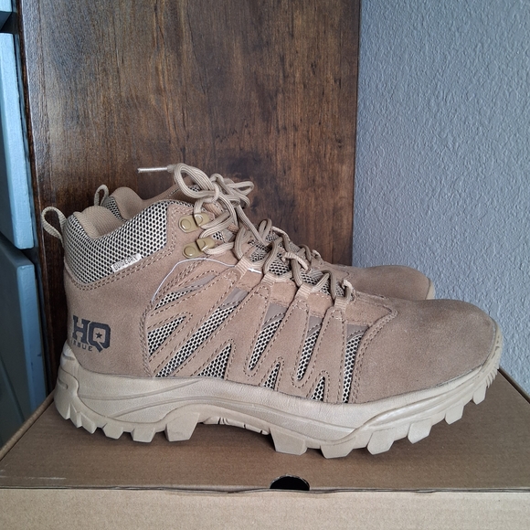 🔥 HQ Ortholite Waterproof Tactical Hiking Brown Outdoor Boots Sz.11.5 D - Picture 4 of 13
